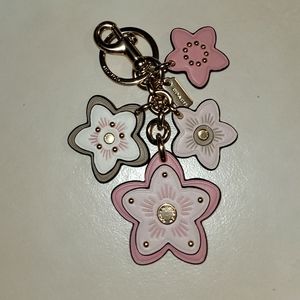COACH BAG CHARM PalePink/Wildflower NEW W/O TAGS